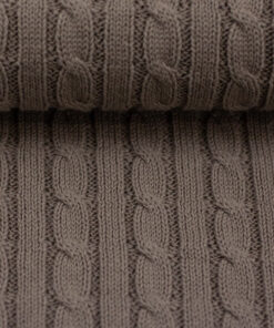 Zopfstrickstoff - "Sophie" - taupe