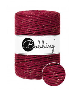 5 mm - Makramee Kordel von Bobbiny - golden wine red