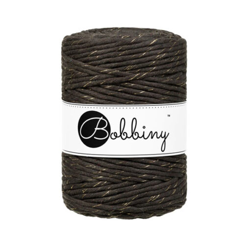 5 mm – Makramee Kordel von Bobbiny – golden espresso