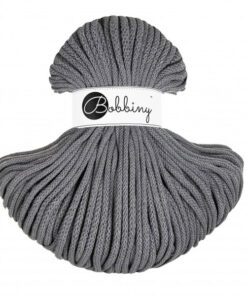 5 mm PREMIUM - Makramee Kordel / Schnur von Bobbiny - stone grey