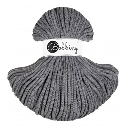 5 mm PREMIUM - Makramee Kordel / Schnur von Bobbiny - stone grey