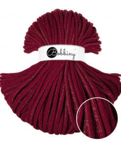 9 mm JUMBO – Makramee Kordel / Schnur von Bobbiny – golden wine red