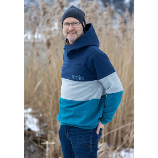 Papierschnittmuster Hoodie Toni Herren Gr 2XS - 4XL - Fadenkäfer