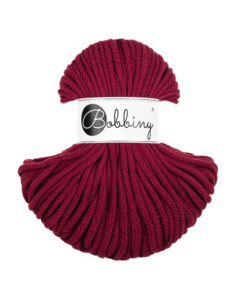 5 mm JUNIOR - Makramee Kordel / Schnur von Bobbiny - wine red 50 Meter !