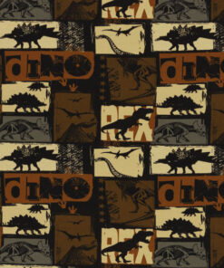 Sweat angeraut "Basel" Dinos - braun / beige