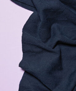 Strickjacquard - Mind the MAKER Organic Leaf Jacquard - dunkelblau