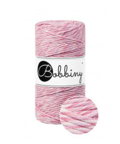 3 mm - Makramee Kordel von Bobbiny - raspberry shake