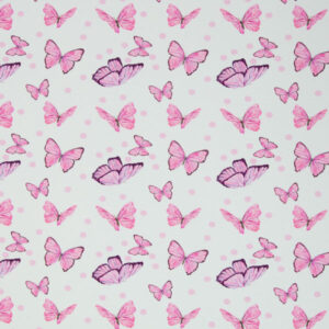 Baumwolljersey- "Madrid" - Schmetterlinge - rosa