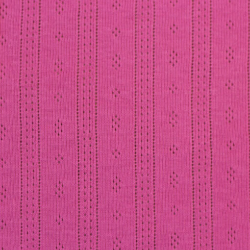 Ajourjersey Baumwolle - "Tiana" uni - pink
