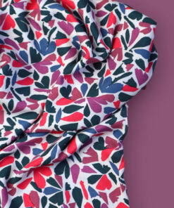 Ecovero Viskose - Webware - "Petra Leia Crepe" Mind the maker - fuchsia / blau/ grün