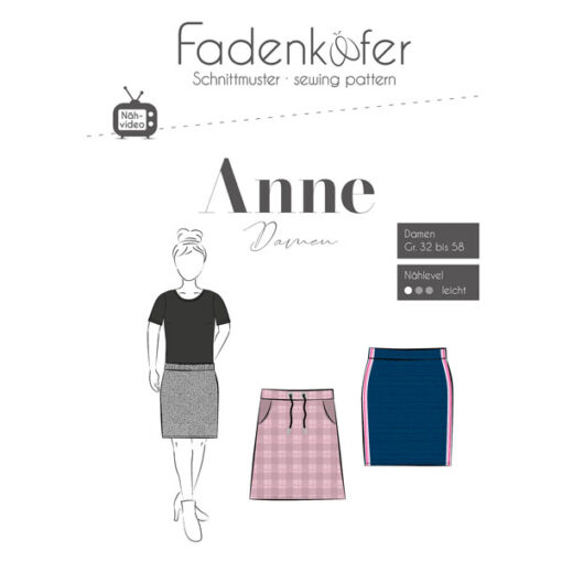 Papierschnittmuster Rock Anne - Fadenkäfer