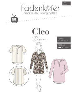 Papierschnittmuster Bluse Cleo Gr 32- 58 - Fadenkäfer