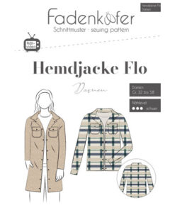 Papierschnittmuster Hemdjacke Flo Damen Gr 32 -58 - Fadenkäfer
