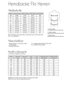 Papierschnittmuster Hemdjacke Flo Herren Gr 2XS -5 XL - Fadenkäfer