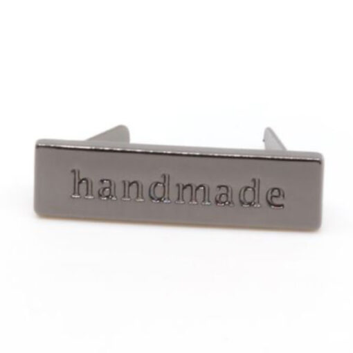 Metall Handmade Label - gunmetal
