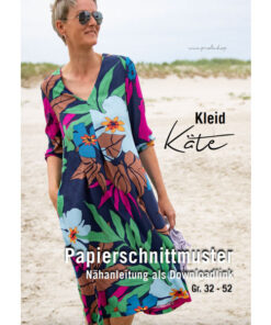 Papierschnittmuster Kleid "Käte" Gr. 32 bis 52 - Prülla