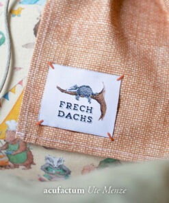 Webetikette "Frechdachs" - bunt