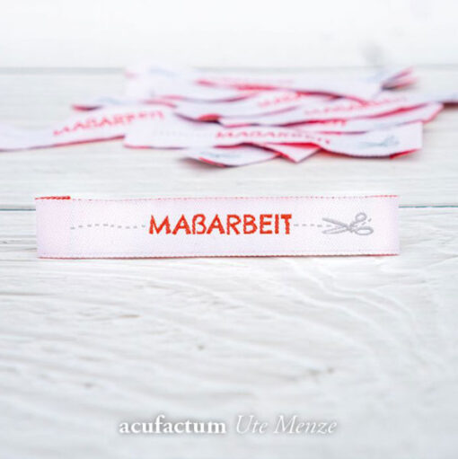 Webetikette "Massarbeit" - rot