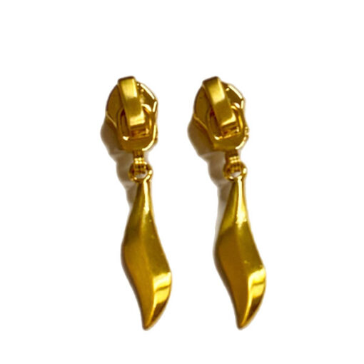 Schieber für 6.5 mm Reissverschluss Blatt - gold
