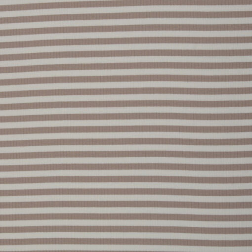 Rippjersey Baumwolle - "Ringe" - uni - camel / natur
