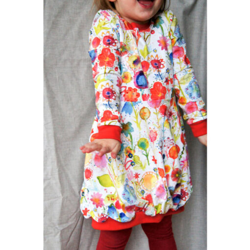 Baumwolljersey- "Joy by Anette Kithier" - Aquarellblumen - bunt