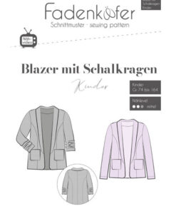 Papierschnittmuster Blazer mit Schalkragen Kinder - Fadenkäfer