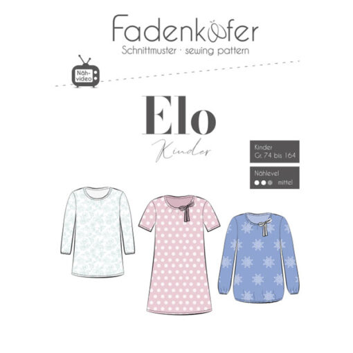 Papierschnittmuster Bluse Elo Gr 32- 58 - Fadenkäfer