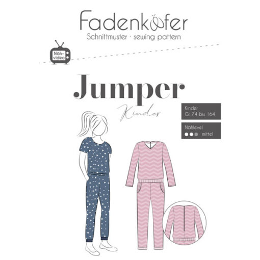 Papierschnittmuster Jumper Gr 74 - 164 - Fadenkäfer