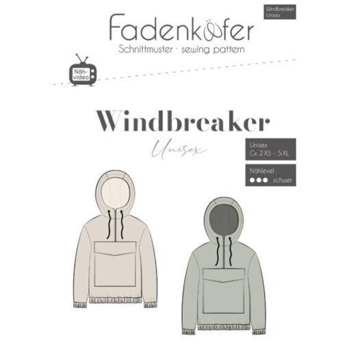 PapierschnittmusterWindbreaker Unisex 2 XS - 5XL - Fadenkäfer