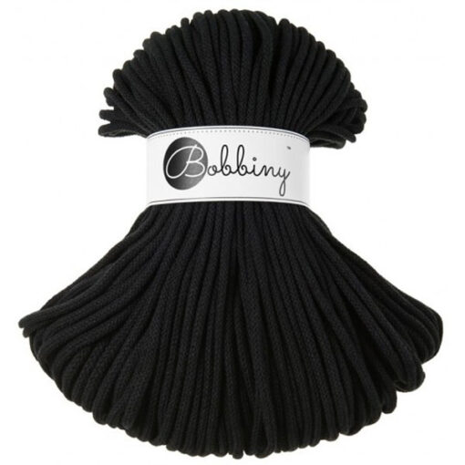 5 mm PREMIUM - Makramee Kordel / Schnur von Bobbiny - black