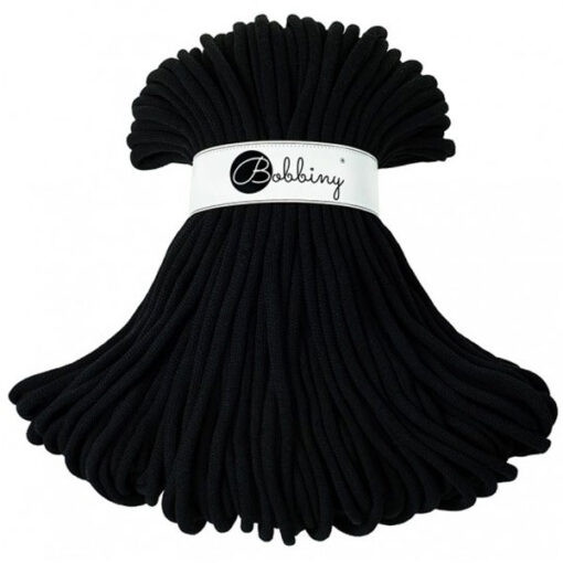 9 mm Jumbo - Makramee Kordel / Schnur von Bobbiny - black