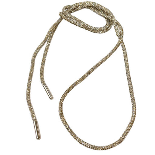fertige Hoodiekordel - Glitzer silber