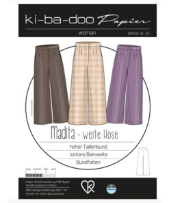 Papierschnittmuster Madita weite Hose Gr 32 - 48 - Ki-ba-doo