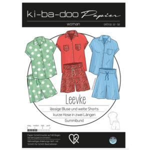 Papierschnittmuster Leevke Bluse+ Shorts Gr 32 - 58 - Ki-ba-doo