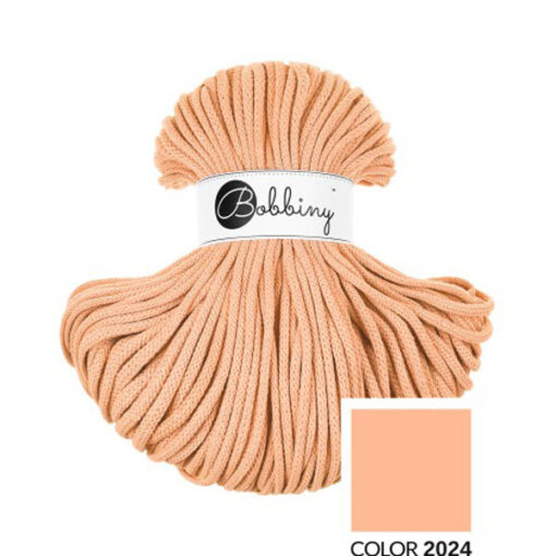 5 mm PREMIUM - Makramee Kordel / Schnur von Bobbiny - peach fuzz