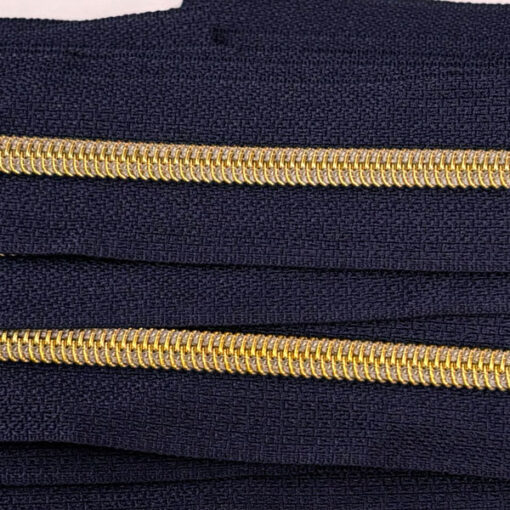 Reissverschluss 6.5 mm - indigo / gold