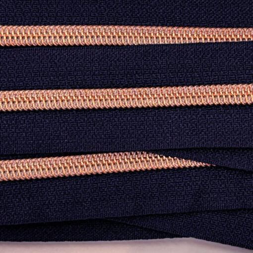 Reissverschluss 6.5 mm - indigo / kupfer