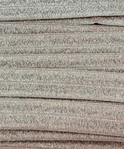 Elastisches Schrägband / Falzgummi 20mm hellgrau lurex