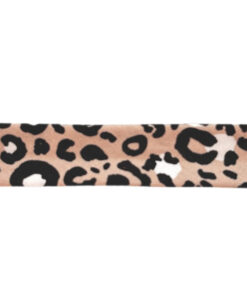 Baumwollschrägband Panther beige / schwarz
