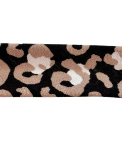 Baumwollschrägband Panther schwarz/ beige
