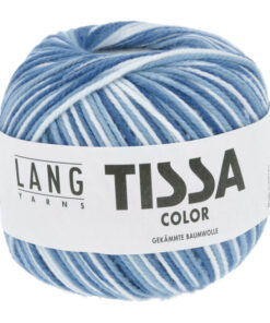 Lang Yarns – Baumwolle Tissa Color 3/3 – uni - blau, azur