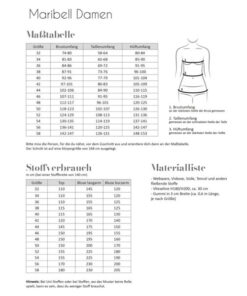 Papierschnittmuster Bluse Maribell Gr 32-58 - Fadenkäfer