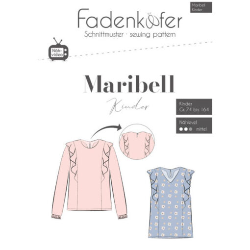 Papierschnittmuster Bluse Maribell Gr 74-164 - Fadenkäfer
