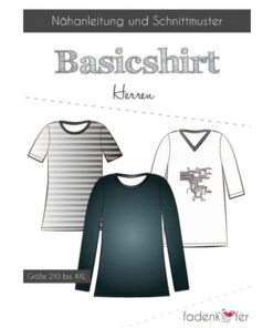 Papierschnittmuster Basicshirt Herren 2XS-4XL - Fadenkäfer