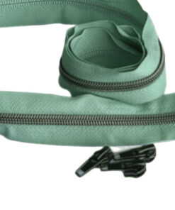 1 m Reissverschluss 6.5 mm mit 4 Schieber - mint / gunmetal