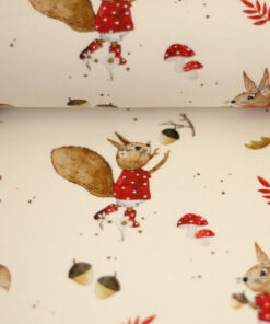 Jersey Baumwolle - "Hello Autumn by Sabine Marschall" Tiere - natur / bunt