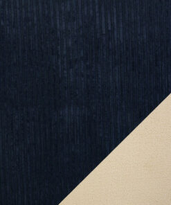 Doubleface Cord / Fleece - dunkelblau / ecru