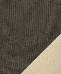 Doubleface Cord / Fleece - schlamm / ecru