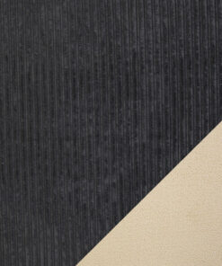 Doubleface Cord / Fleece - anthrazit / ecru