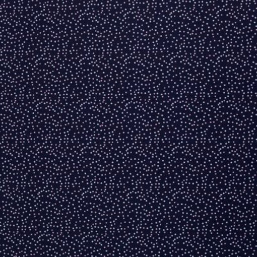 Baumwolle - "Rose" Tupfen 2mm dunkelblau / bunt
